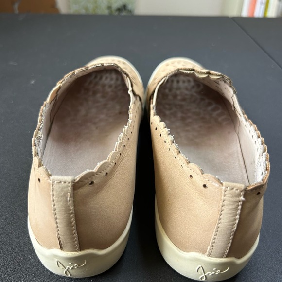 Joie Beige Nude Faux Leather Lace Laser Cut Out Almond Toe Slip On Loafer EUR 38 - Picture 7 of 12